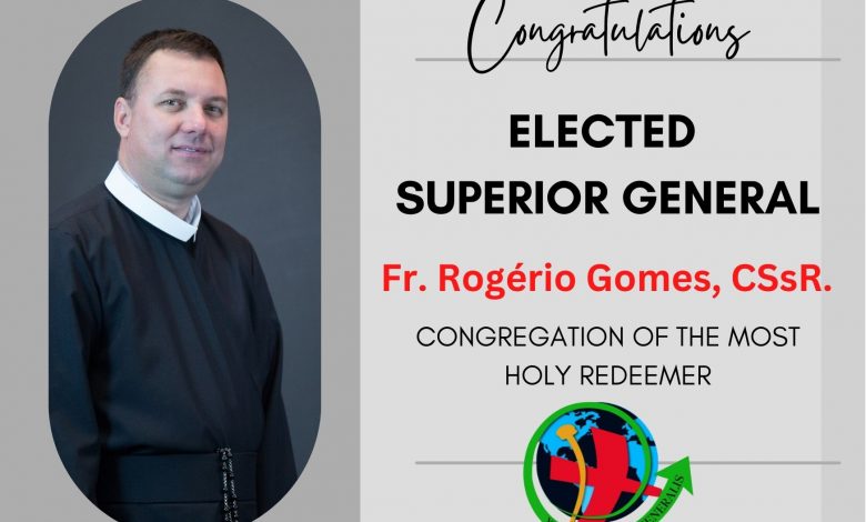 Photo of P. Rogerio Gomes nuevo superior general de la Congregación CSsR
